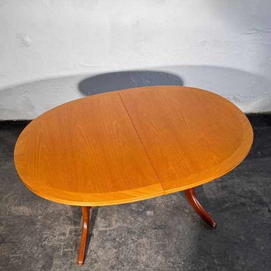 Image 1 of Parker Knoll Oval Extendable Teak Dining Table, 1960s