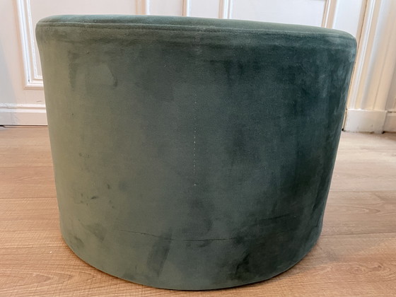 Image 1 of Westwing pouf green velvet