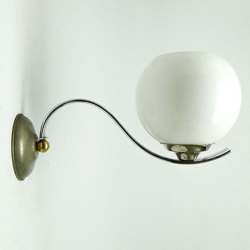 Vintage Wall Lamp, Poland, 1950s – wandlampen, Glass, Metal