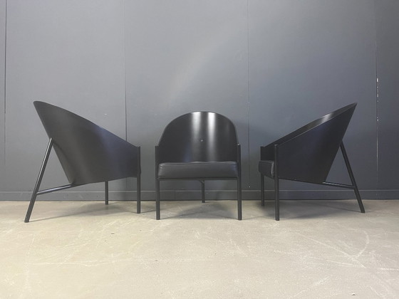 Image 1 of Set di 3 sedie vintage Pratfall di Philippe Starck per Driade, 1982