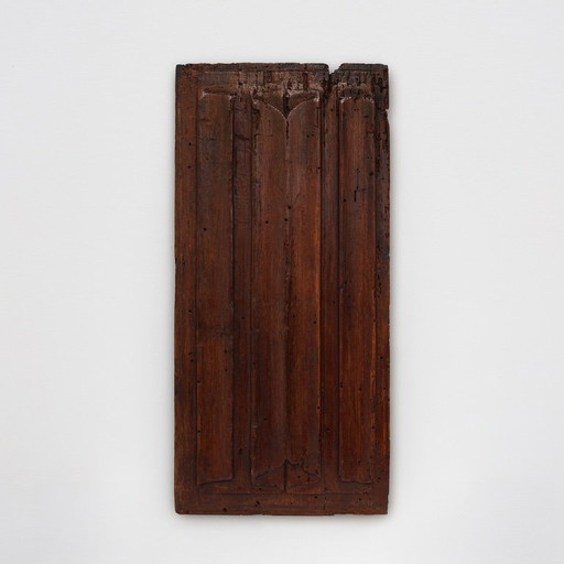 16th Century oak carved Gothic Panel, Belgium