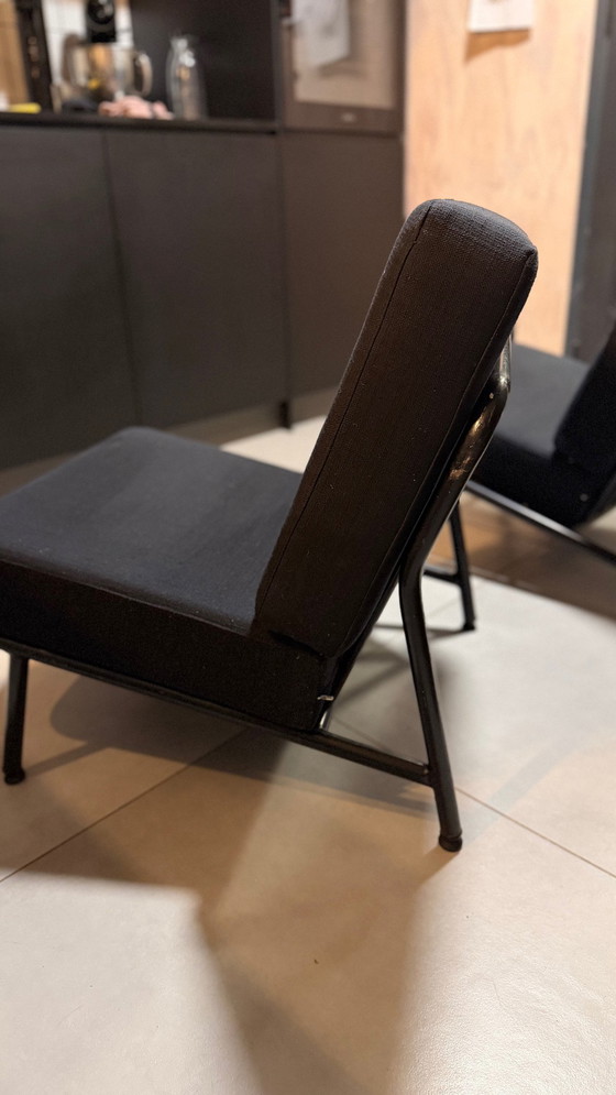 Image 1 of Set di 2 pezzi Artifort Dux stoelen zwarte kussens