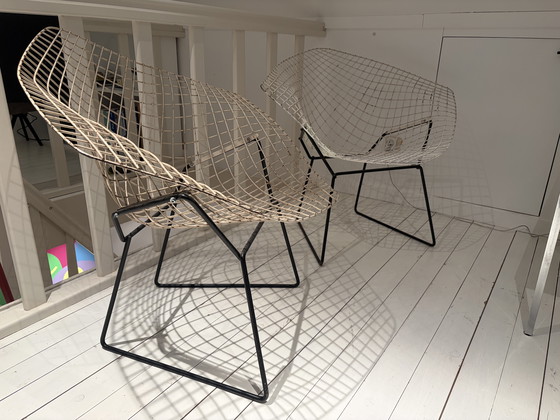 Image 1 of Vroege vintage Knoll Diamond stoelen (Harry Bertoia)