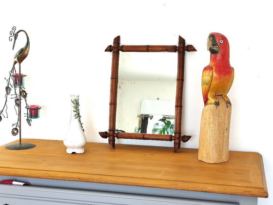 Antique Bamboo Mirror (photo 11 of 11)
