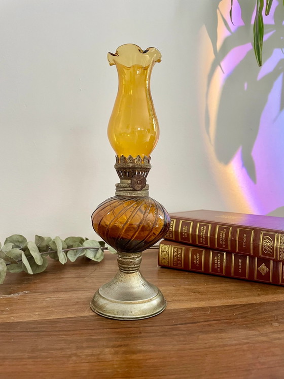 Lot van vintage petroleum- en olielampen – Tafellampen (photo 16 of 17)