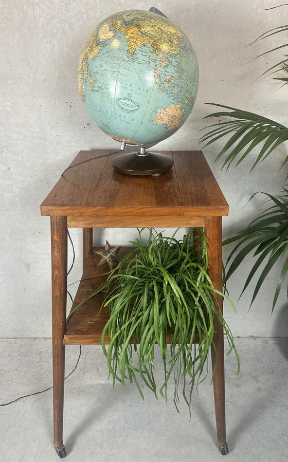 Image 1 of Vintage wereldbol ‘Colomb’ / verlichting - glas