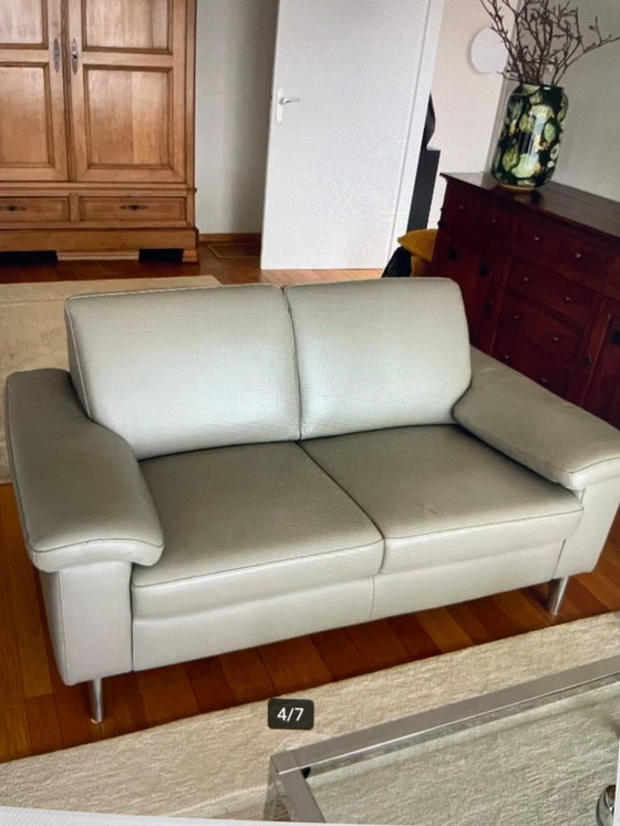 Image 1 of Sofá de piel Musterring; 2 plazas y 2,5 plazas.