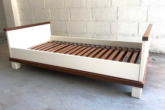 Image 1 of Cot convertible into junior bed, box spring, mattress, sheets, Hülsta Casalino model.