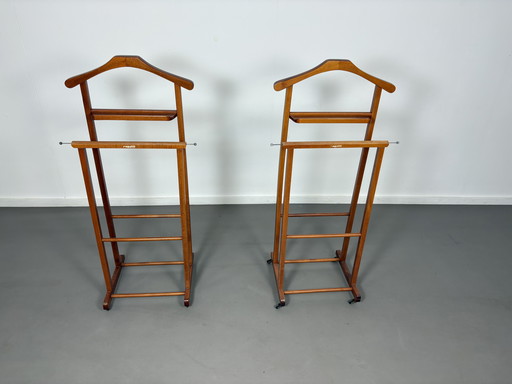 2 x Esdoorn en Messing Dressboy design from Icoparsi for Fratelli Reguitti Italy Sixties 