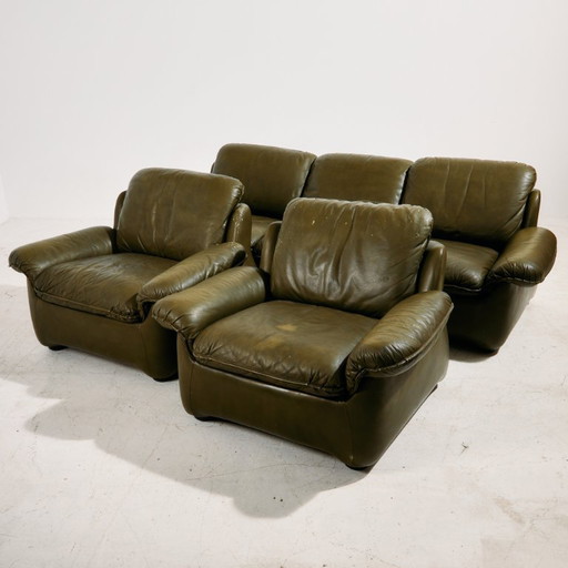 MK10258 Ledersofa-Set, 3-teilig