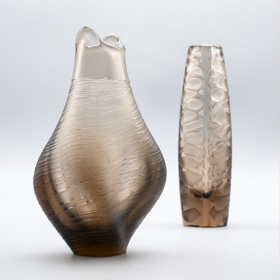 Image 1 of ŽBS Sklo Union Josefodol Železný Brod Vaclav Horacek y Miroslav Klinger Dúo de jarrones