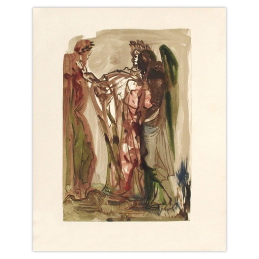 Salvador DALI Divine Comédie Purgatoire 11 - Les orgueilleux woodcut 1960
