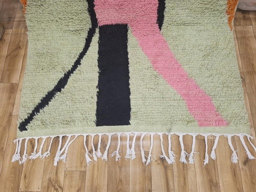 Tapijt van puur wol, handgeweven in de traditionele Marokkaanse stijl, 200 x 400 cm
