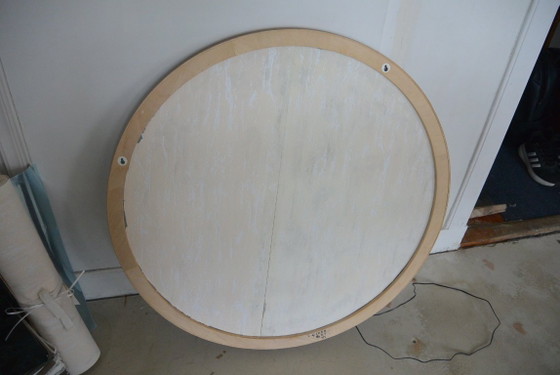Moon landscape mirror 60 cm round – Tonny Sixxx, Glass, Wood (photo 12 of 12)