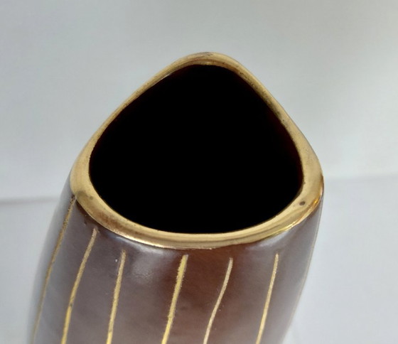 Bay Keramik Sgraffito Vase Nr 553-20 MCM Germany 40-50 – Vasen, Ceramic (photo 5 of 11)