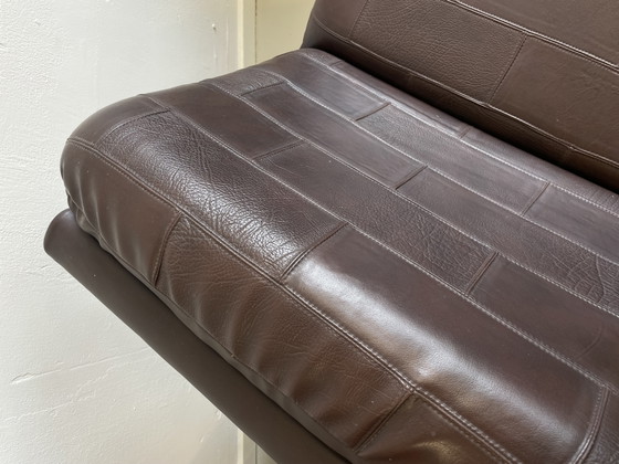 Image 1 of Mid-century bruin leren fauteuil