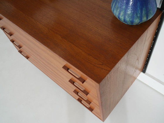 Modulaire stellingen van Kai Kristiansen, teakfineer met zwarte wandrails, Denemarken, jaren 60. (photo 13 of 31)
