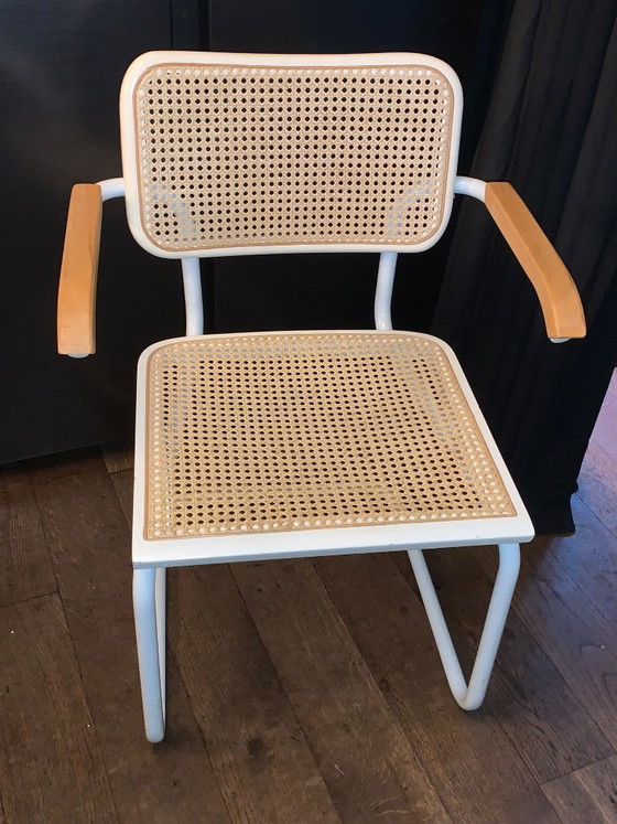 Image 1 of Marcel Breuer design chair model Cesca with armrests Italy