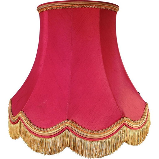 Vintage plafondlamp in rode stof