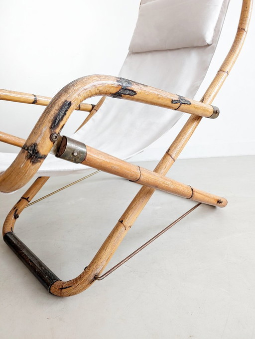 Set of 2 Italian Deck Chairs 1960s