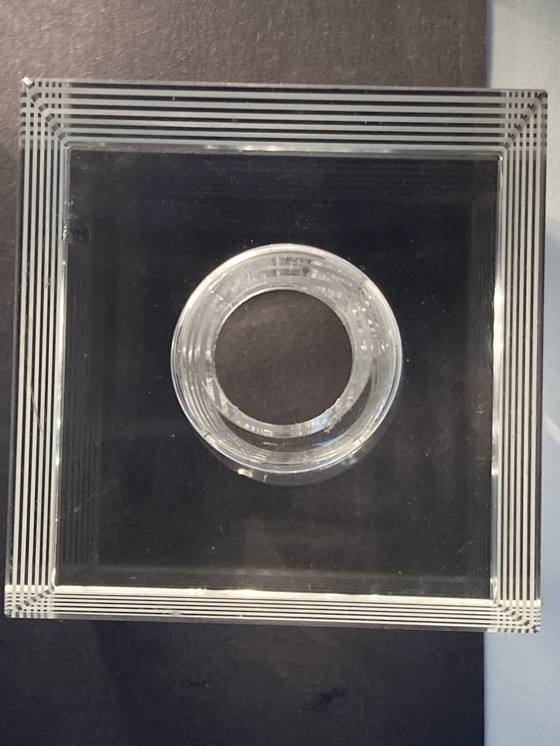 Image 1 of Lámpara de pared halógena moderna en cristal y metal cromado.