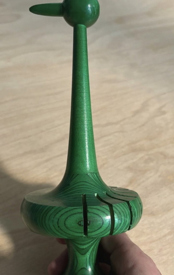 Image 1 of vintage scandinave années 1950, porte-serviettes oiseau en bois, Paavo Asikainen, Aarikka, Finlande