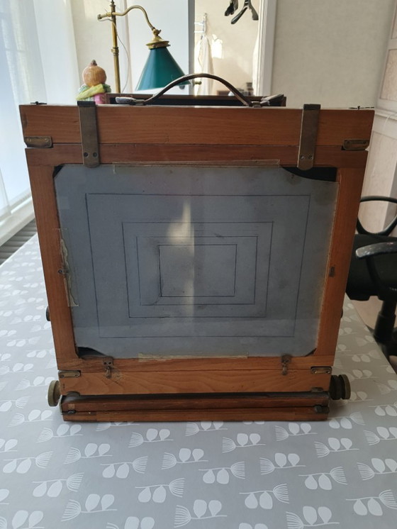 Image 1 of Antique wooden bellows camera with Rodenstock lens (ca. 1910)