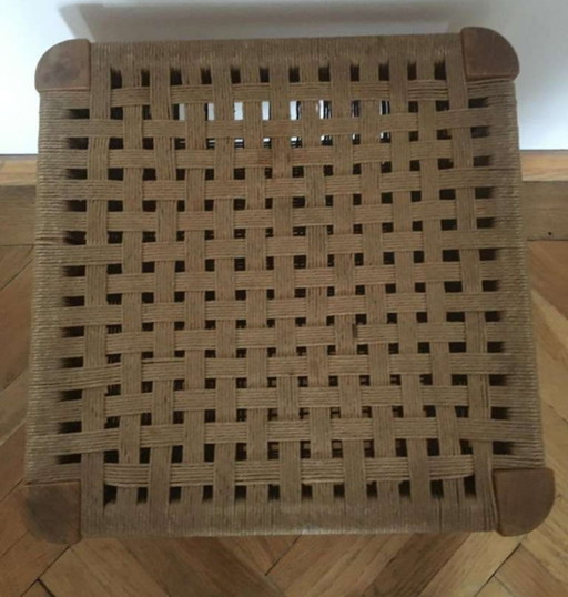 Rectangular Art Deco stool, Josef Frank