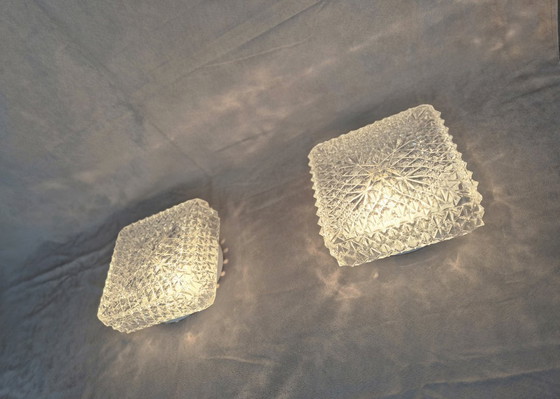 Image 1 of Vintage MASSIVE 70572 Crystal Ceiling/Wall Light | 20x20cm | E27 | Elegant Glass Fixture