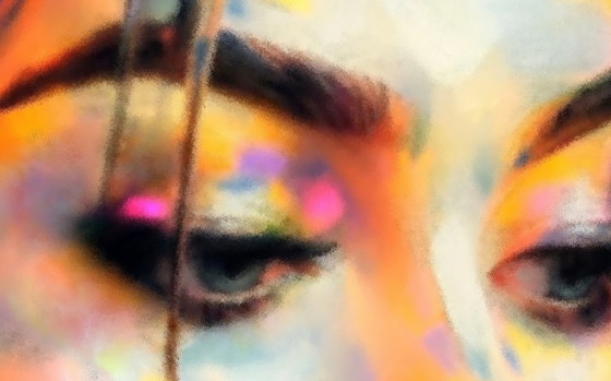 Image 1 of Acrylic painting on canvas "Sexy glamour" / (80 x 60 cm)