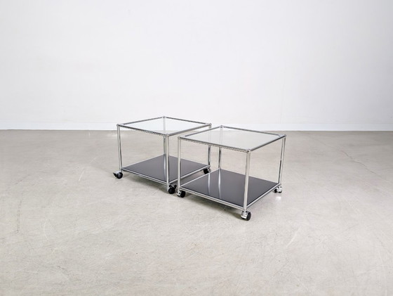 Image 1 of 2x Tavolino da caffè USM Haller Tavolino da caffè Fritz Haller Tavolino laterale