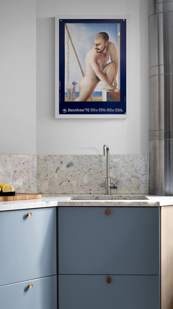 Image 1 of 🌤️ Olympische Spelen Barcelona '92 – 1990 – Originele poster van Guillermo Pérez Villalta | 70 × 50 cm | Spanje