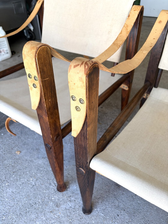 Image 1 of Set aus 2 Safari-Stühlen Kaare Klint für Carl Hansen 