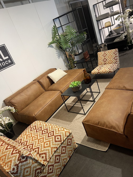 Image 1 of XL STOCK cognac element sofa
