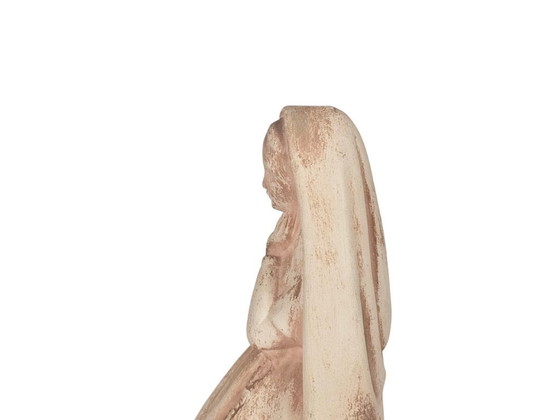 Image 1 of Santa Bernadette - Terracotta - J. S. Hartmann Art Deco - Anni '30