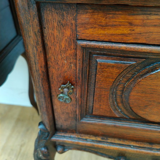 Image 1 of Vintage antique bedside tables with marble top