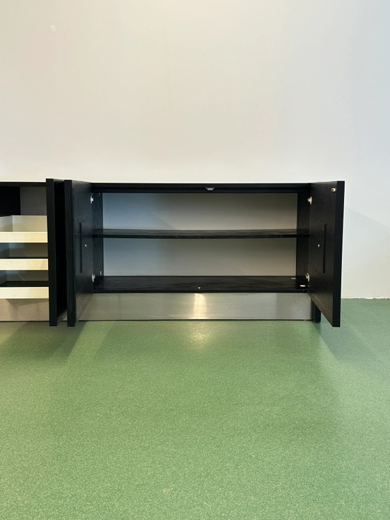 Black Brutalist Sideboard, 1970’s, Wood, Metal (photo 8 of 8)