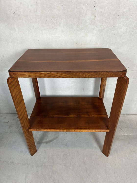 Image 1 of Art Deco side table - oak