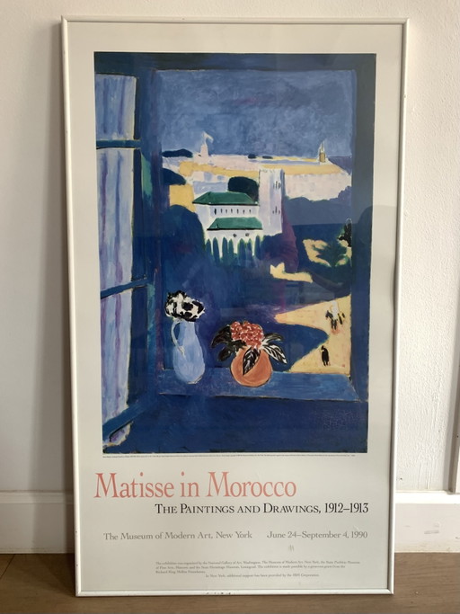 Ingelijste expositieposter Matisse in Morocco MOMA 1991