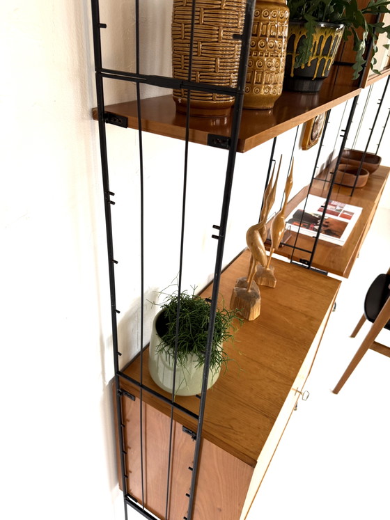 Vintage Freestanding Modular Wall System, Köch Möbel ‘60 – Wall cabinet, Wood, Glass (photo 10 of 15)