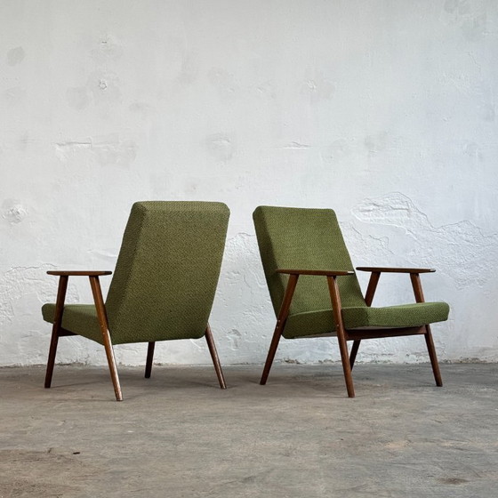 Image 1 of Pair of Mid-Century Green Armchairs by Tatra Nábytok, 1960s