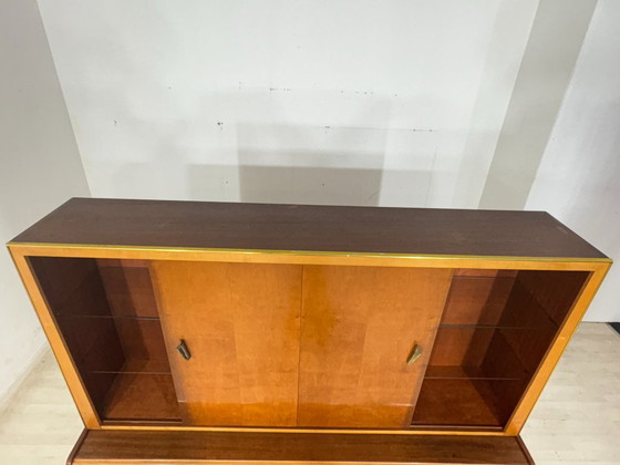 Image 1 of Buffet haut / meuble bar / vaisselier / vaisselier / armoire style années 50