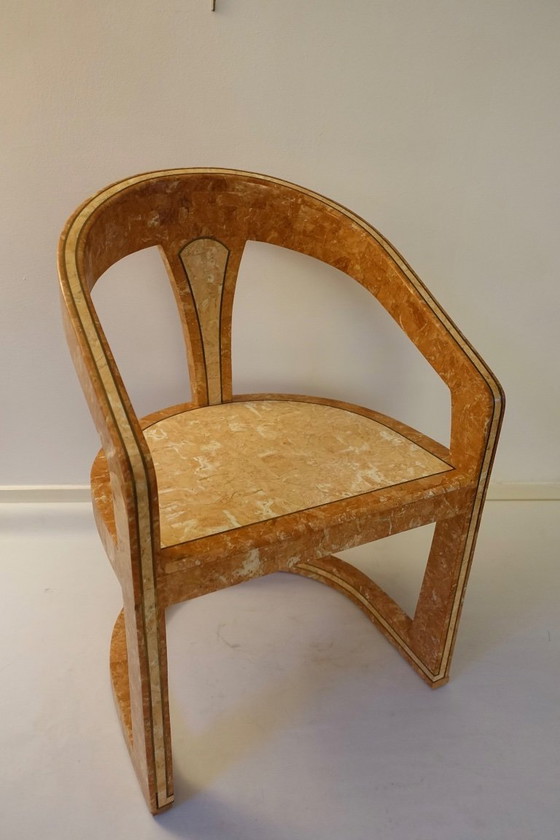 Image 1 of Conjunto de dos sillas Triancolori estilo Maitland Smith, década de 1970