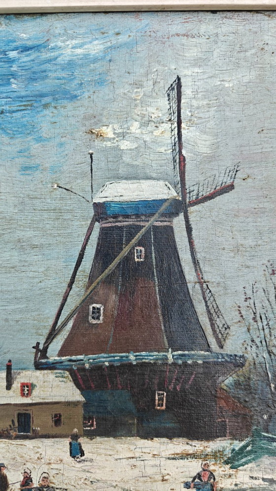 Dutch Winter Landscape / Alf. Vits, 1903 – Paintings & Drawings, Wood, Canvas (photo 8 of 12)