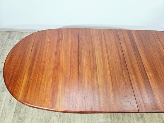 Mid-Century Uitschuifbare Tafel in Teak S. Burchardt-Nielsen, Denemarken, jaren 80 – Eettafels (photo 16 of 19)