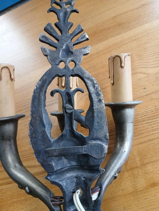 Lampada da parete in bronzo Impero dei Cigni XIX secolo