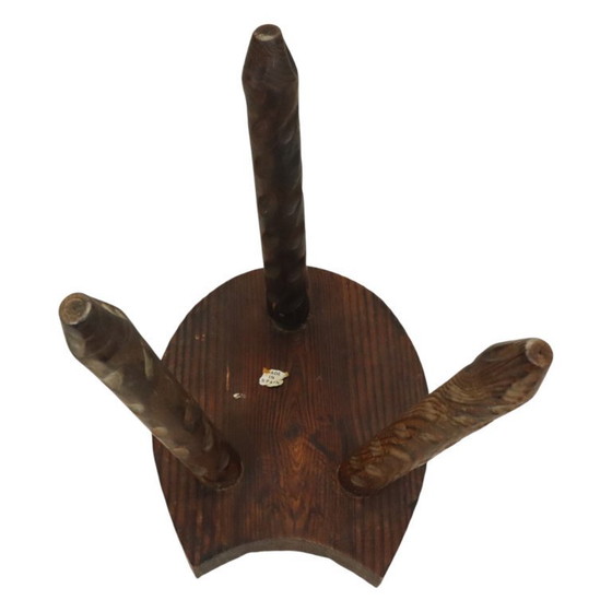 Image 1 of Spanischer Milchhocker, Brutalistischer Dreibeinhocker