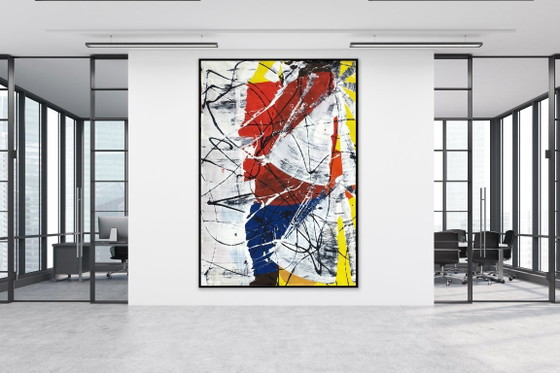 Image 1 of Jürgen Angeler - Red Flower - 215 x 150 cm