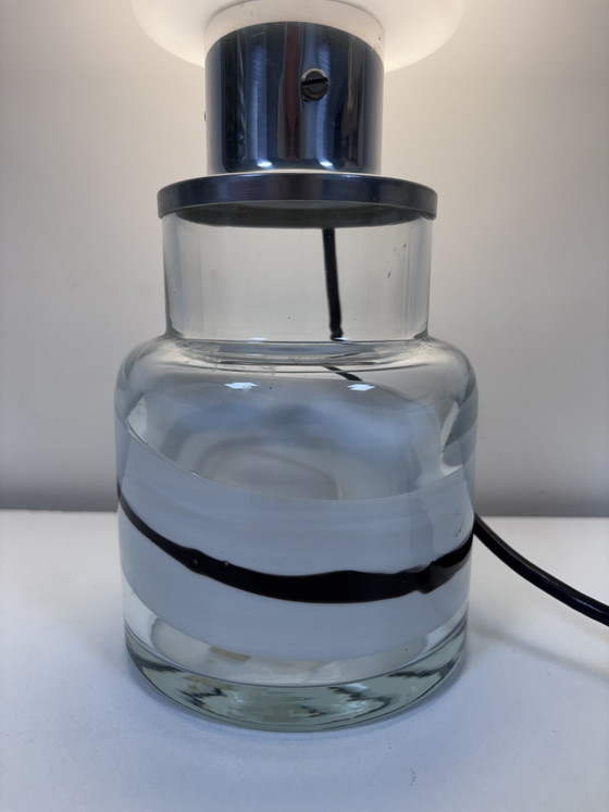 Exclusive Lamp Uno & Östen Kristiansson for Luxus (Sweden) – Table lamps, Glass, Chrome (photo 9 of 15)