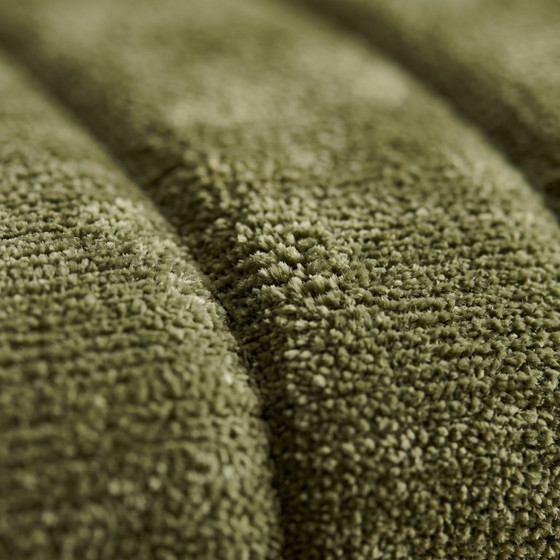 Image 1 of Juego de 4 sillas tapizadas en verde oliva: sillas de comedor tapizadas en tela de chenilla de alta calidad y con patas de metal